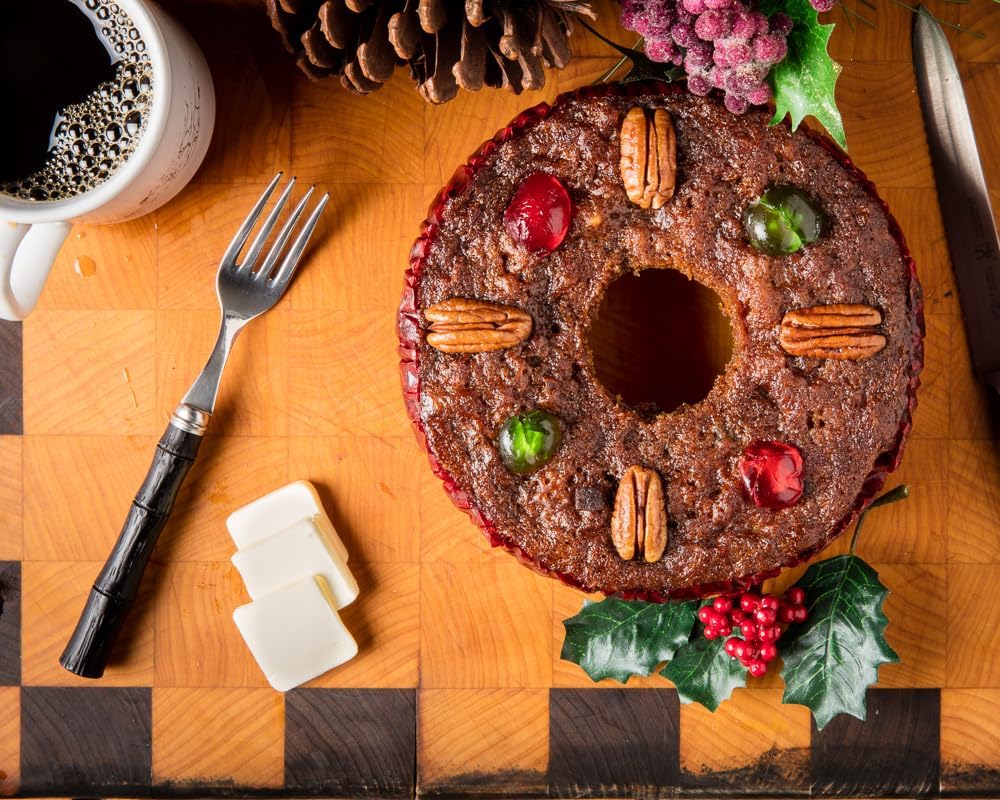 Assumption Abbey Traditional Fruit Cake in Decorative Tin - 2 lbs | Gourmet Holiday Gift, Christmas Dessert, Party Treat & Family Celebration Delight