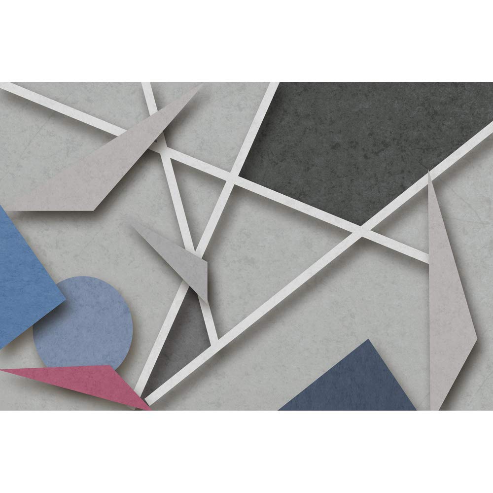 Abstract Geometric Peel and Stick Wallpaper - Removable Wall Mural for Bedroom Decor (100x144 inches) | Modern Home Design, Accent Wall, Living Room & Nursery