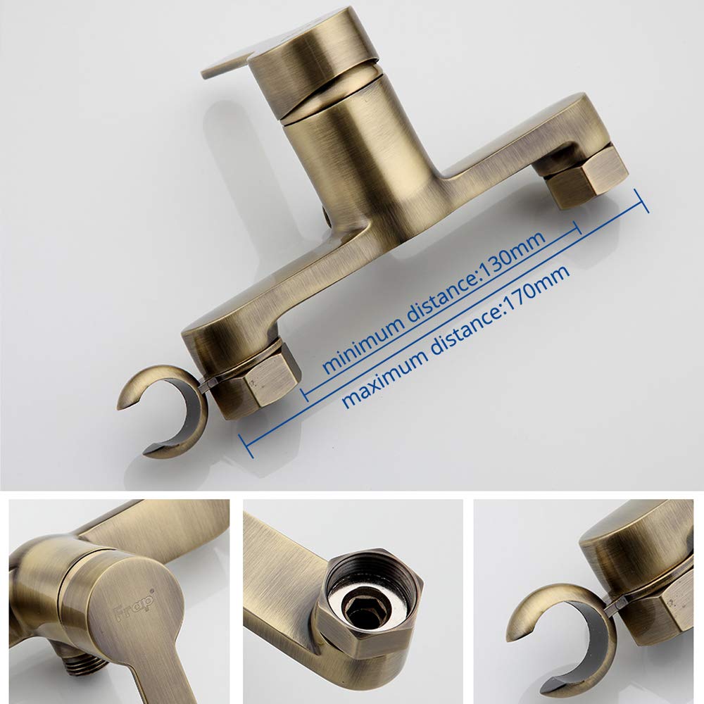 Brass Bidet Sprayer Set - Portable Cloth Diaper Washer & Wall Mounted Shower Sprayer with Single Handle for Toilet Cleaning & Personal Hygiene (Bronze) - Perfect for Bathroom Hygiene, Baby Care & Eco-Friendly Cleaning