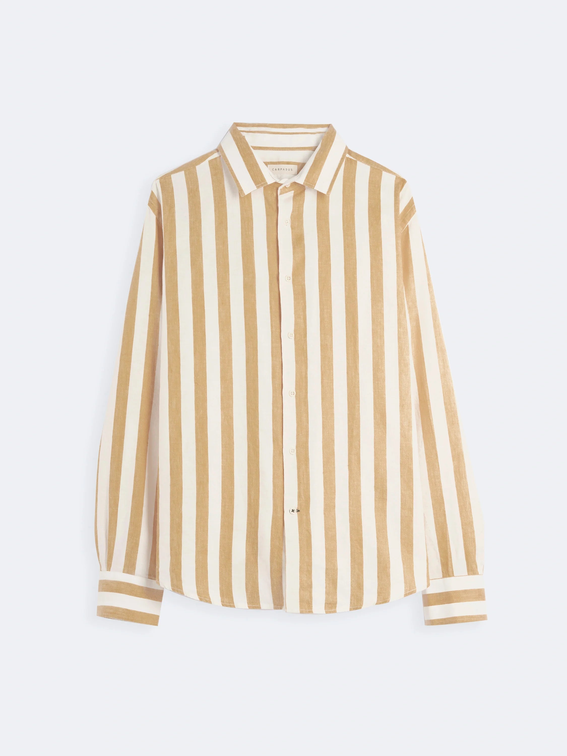 Premium Linen Shirt for Men - Breathable & Comfortable Maggia Ochre Casual Wear - Perfect for Summer, Travel & Outdoor Activities