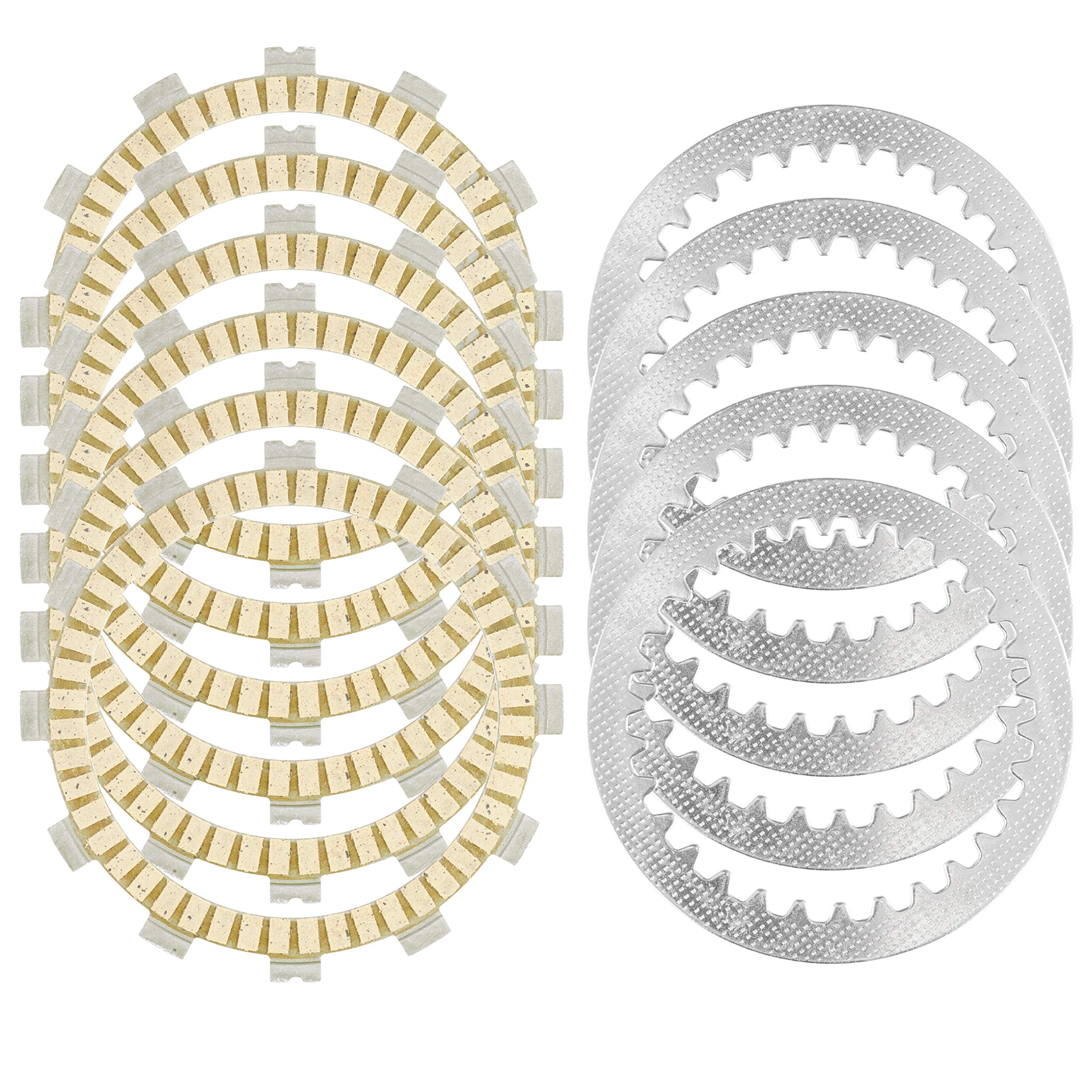 Caltric Clutch Friction Plates for Suzuki LT230S Quadsport 230 (1985-1988) - Replacement Part NO104361 - Durable ATV Clutch Repair Kit for Off-Road & Trail Riding