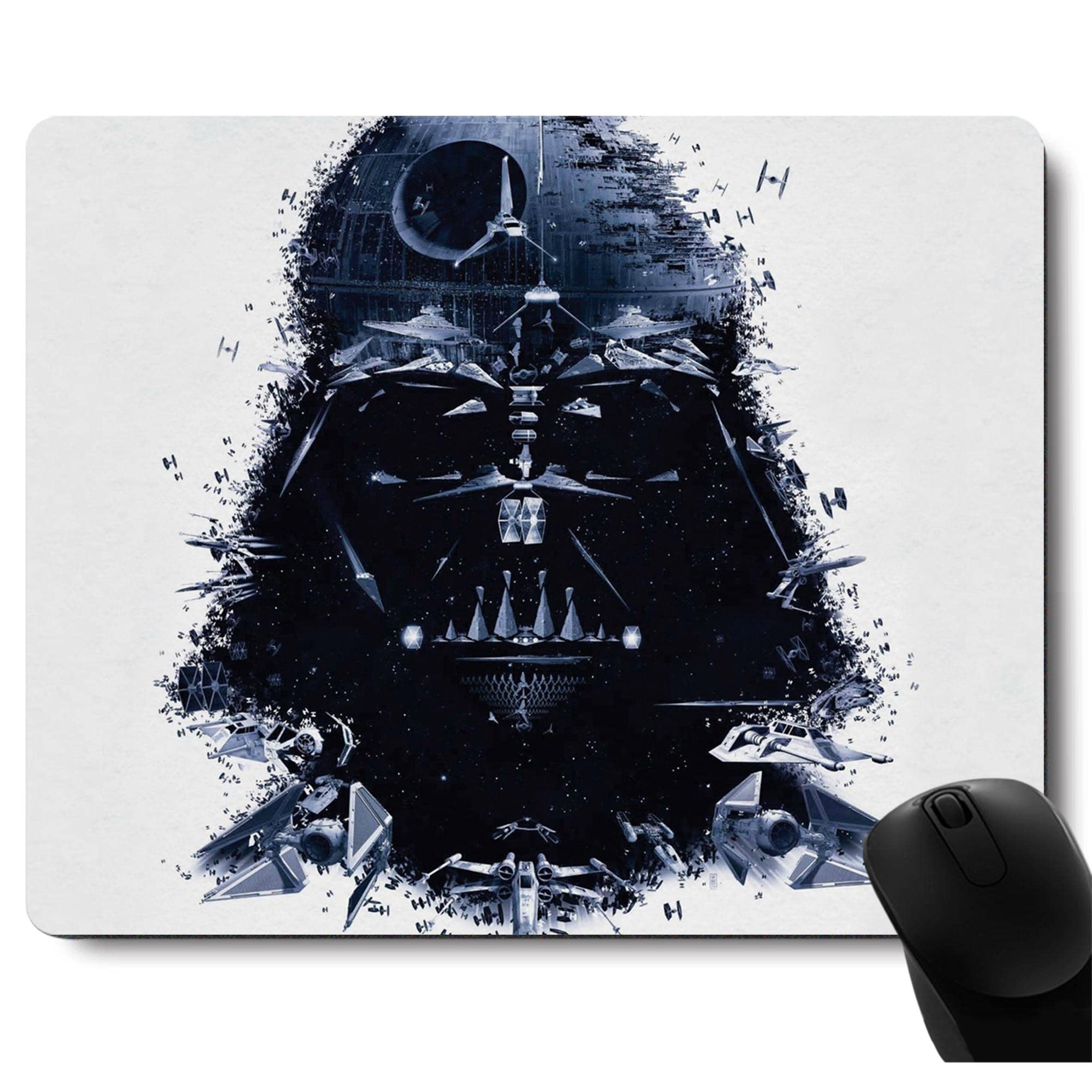 Black Warrior Mouse Pad for Computer & Laptop - Non-Slip Rubber Base, Cool Gaming Mousepad for Wireless Mouse, Desk Decor Accessory with Unique Designs | Perfect for Office, Gaming & Home Workspace