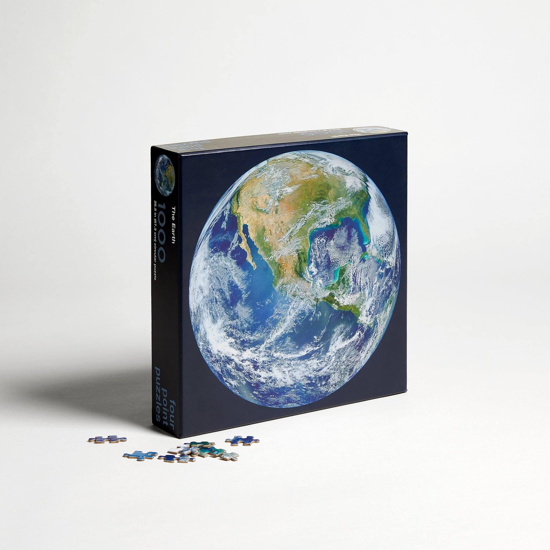 The Earth Puzzle by Four Point Puzzles - 1000 Piece Jigsaw Puzzle for Adults & Kids, Perfect for Family Game Night & Educational Learning