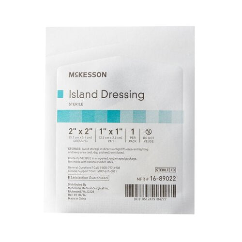 McKesson Island Dressing - Sterile Wound Care Pads for First Aid, Burns & Surgical Wounds (Various Sizes) - Ideal for Home, Hospital & Emergency Kits