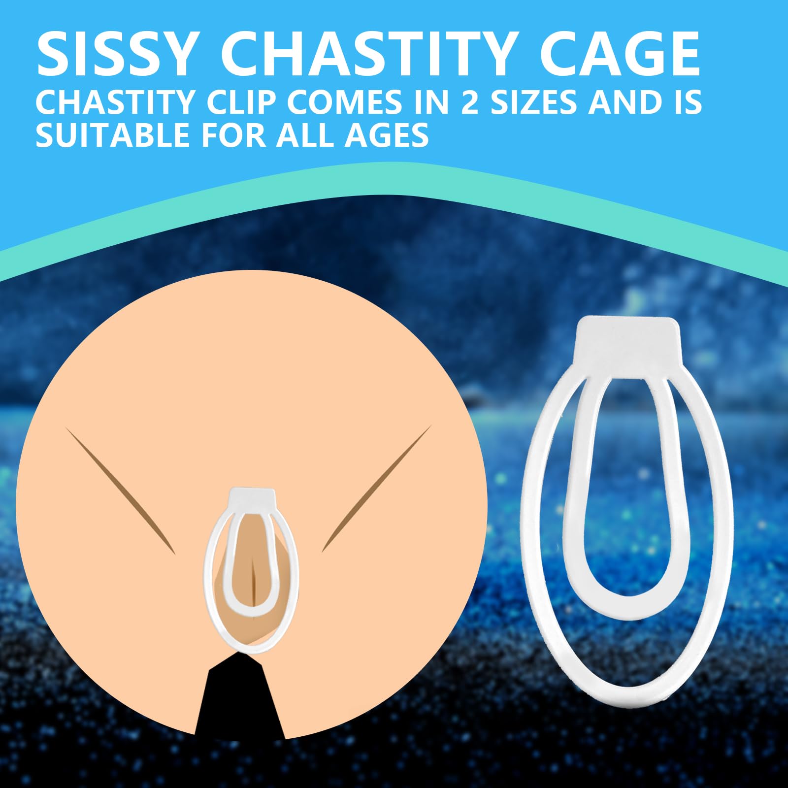 White-L Chastity Cage for Men - Comfortable Sissy Locking Device with Penis Ring, Discreet Bondage Sex Toy for Feminization Training | Perfect for BDSM Play, Crossdressing & Discreet Wear Under Clothing