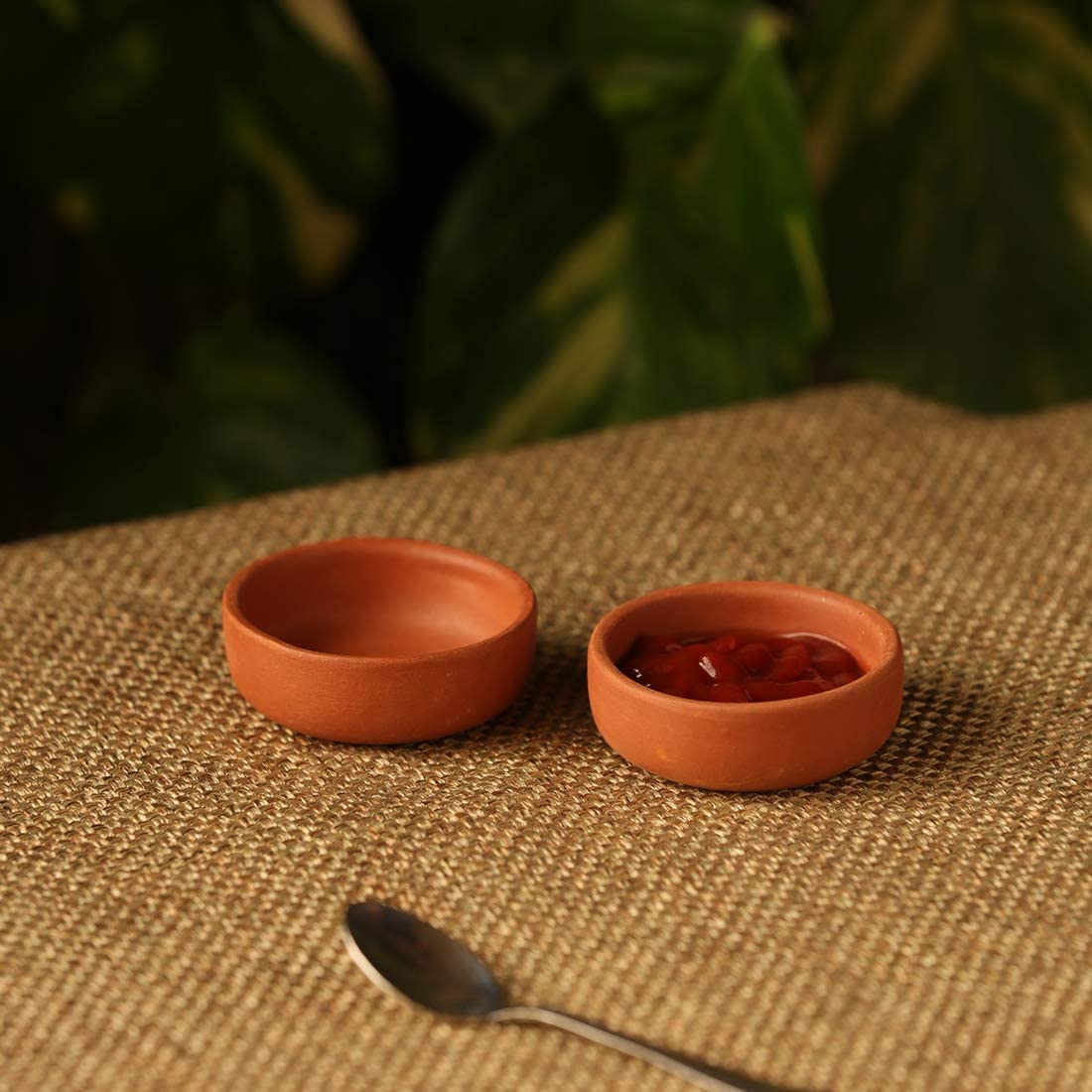 HIMALAY Handmade Clay Katori Bowls - Set of 12 Small Serving Dishes for Chutney, Dip & Dessert | Traditional Indian Ceramic Bowls for Home Dining, Party Snacks & Festive Decor