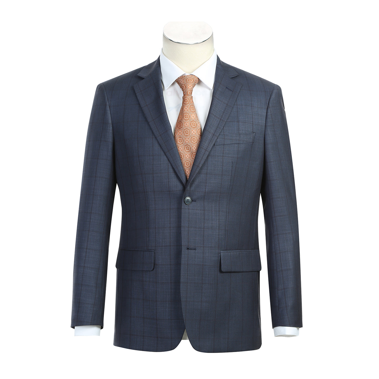 Renoir Alessandro Vitello Slim Fit Navy Suit - Size 36 | Premium Men's Business Attire for Office, Weddings & Formal Events