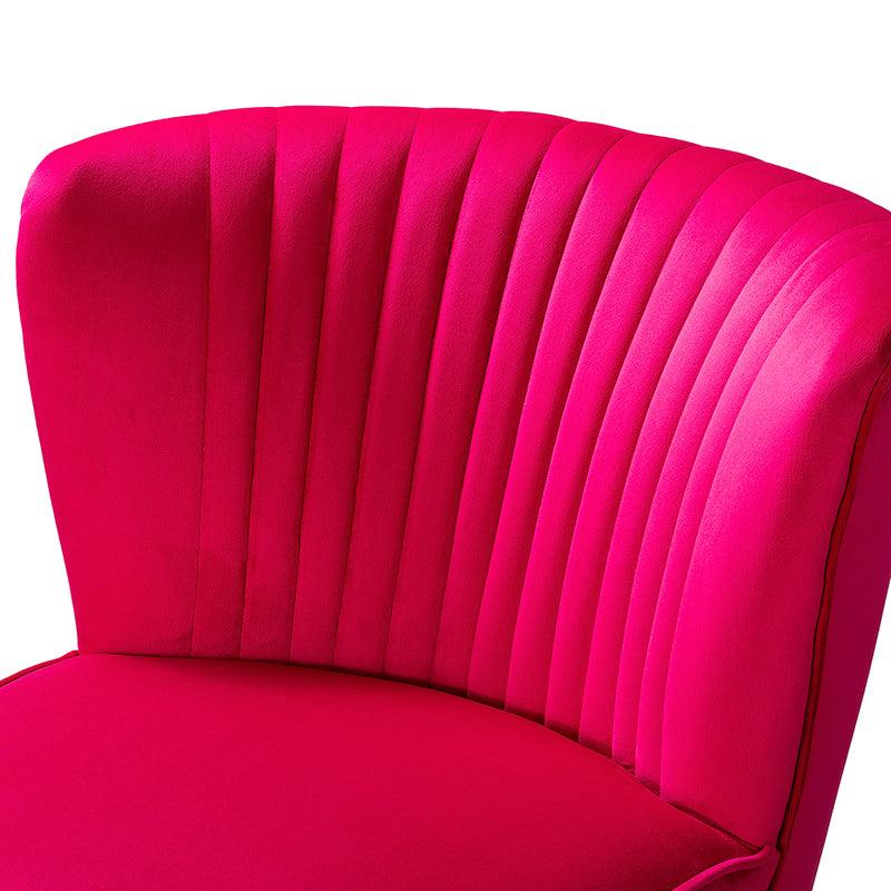 Lola Velvet Side Chair - Modern Upholstered Accent Chair for Living Room, Bedroom & Office - Soft Velvet Fabric with Sturdy Wooden Legs - Perfect for Dining, Lounge & Home Decor