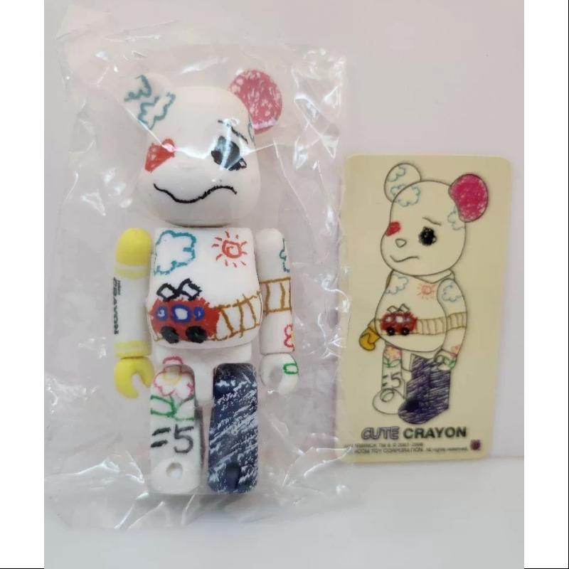 Bearbrick Series 17 CUTE CRAYON 100% Collectible Vinyl Art Toy - Perfect for Display, Gifts & Anime Collections