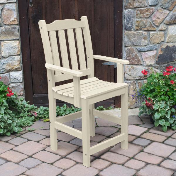 Lehigh Counter Height Outdoor Armchair - Patio Bar Stool with Weather-Resistant Design for Backyard, Deck, and Poolside Use