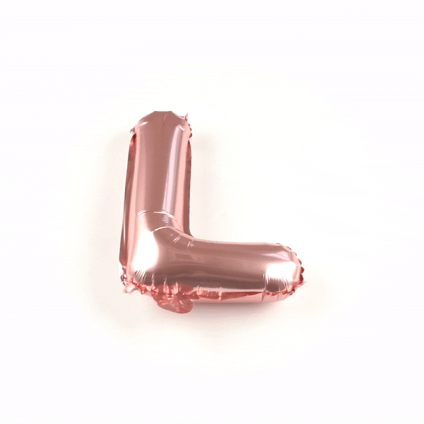 Balloonify Rose Gold Mylar Letter L Balloon - 16 Inch Large Foil Alphabet Balloon for Birthday Party Decorations, Wedding, Anniversary, Baby Shower & Special Events (1 Count Box)