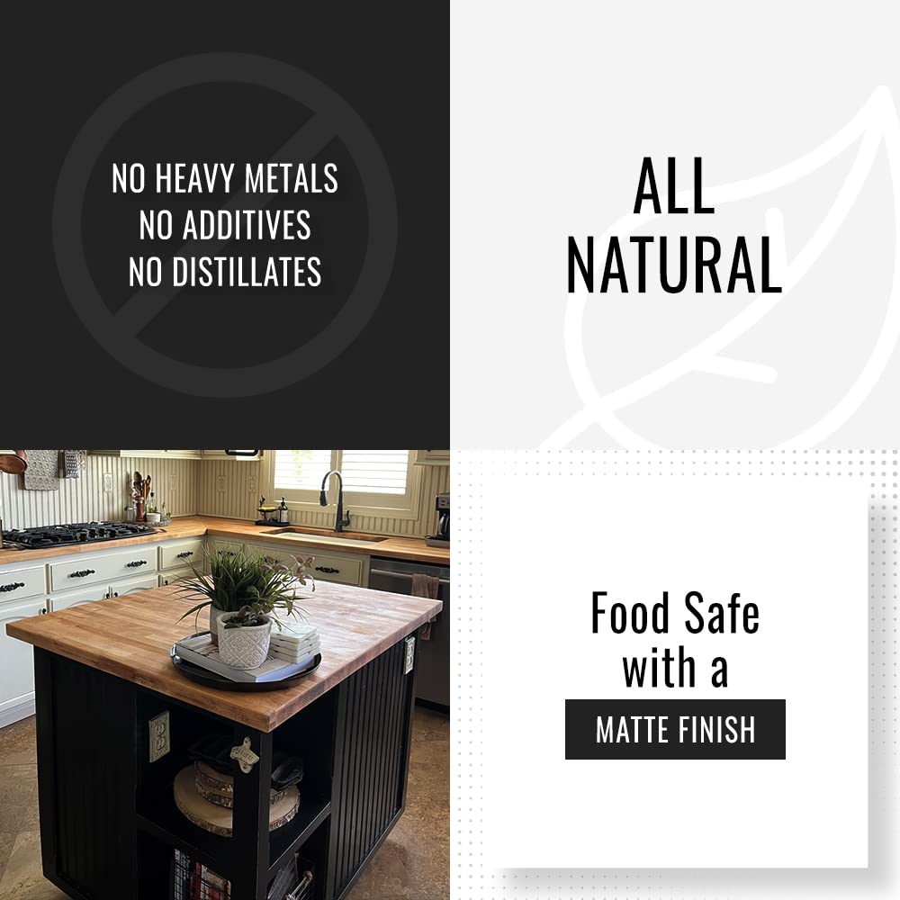 Pure Tung Oil for Wood Finishing - Food Grade, Waterproof, Non-Toxic - Perfect for Cutting Boards, Butcher Blocks, Outdoor Furniture & Wood Flooring - 1 Gallon - Natural Wood Protection & Restoration