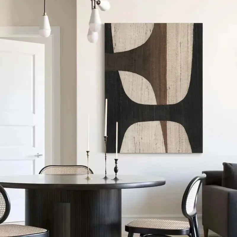 Abstract Tranquility Art Painting - Modern Canvas Wall Decor for Living Room, Bedroom & Office | Serene Blue & White Contemporary Artwork #WS010