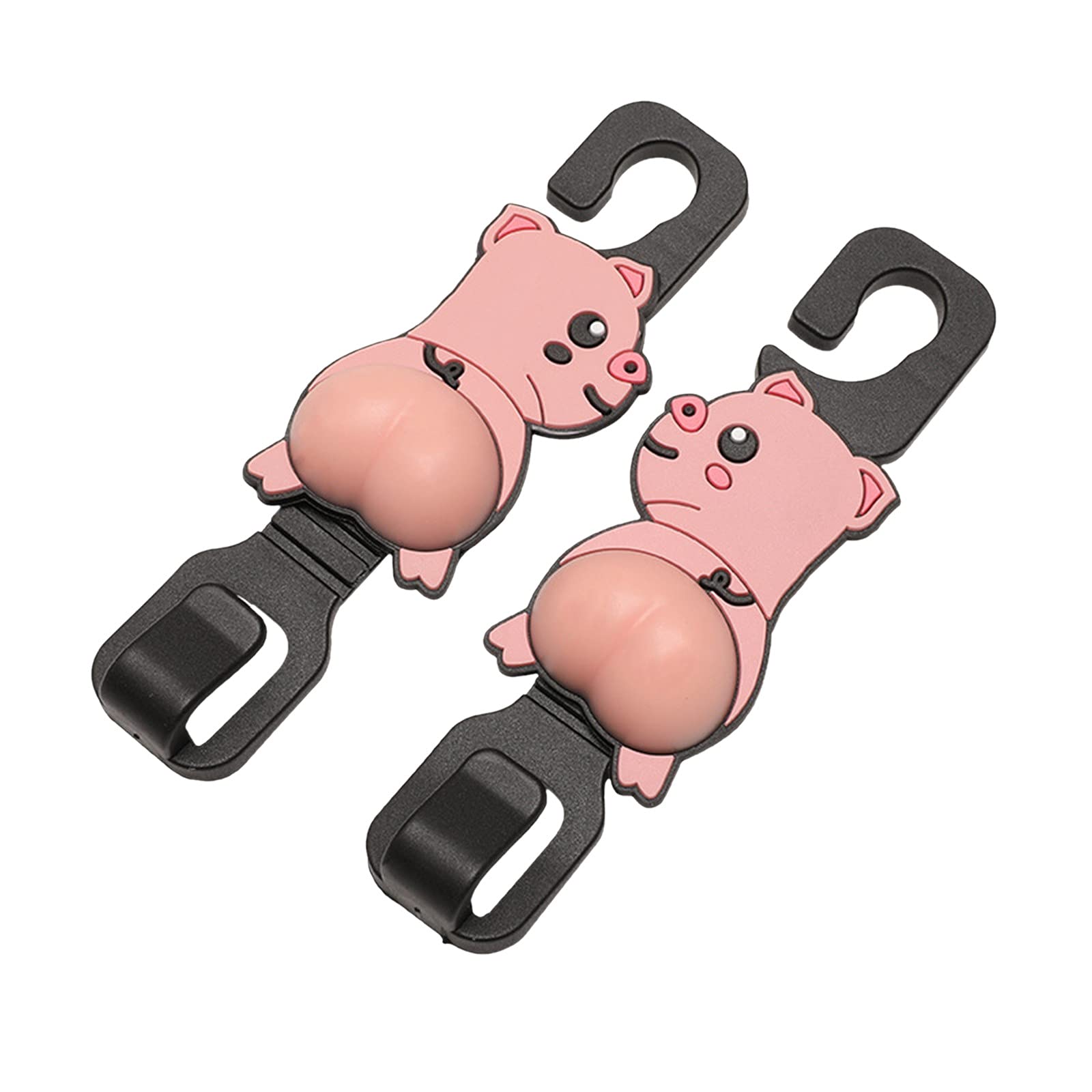 Universal Car Seat Back Hook - Soft Rubber Cartoon Pendant for Interior Organization - Strong & Durable Auto Accessory - Perfect for Hanging Bags, Coats & Small Items While Driving