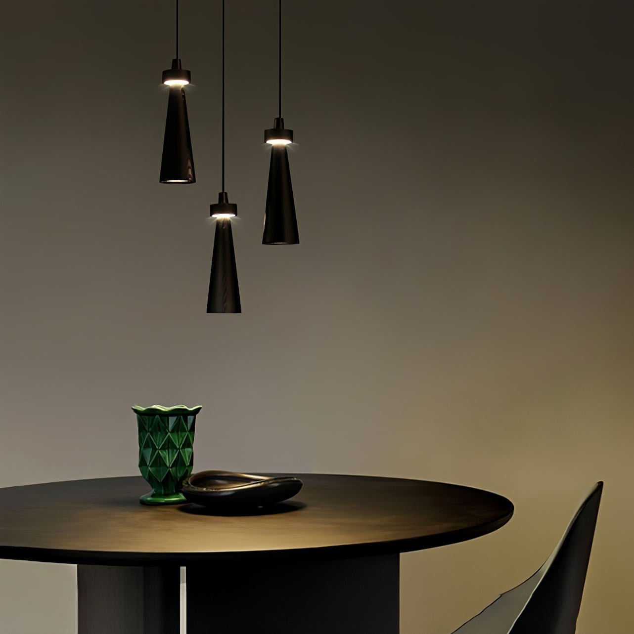 Modern Loma Pendant Light - Sleek Hanging Fixture for Kitchen Island, Dining Room & Bedroom - Adjustable Height LED Ceiling Light with Dimmable Warm White Light