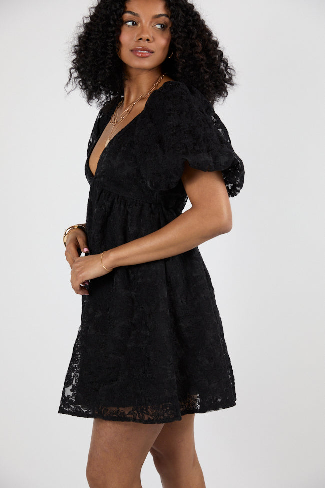 Midnight Muse Black Lace Babydoll Nightgown - Sexy Lingerie for Women, Valentine's Day Gift, Boudoir Photo Shoot, Romantic Evening Wear