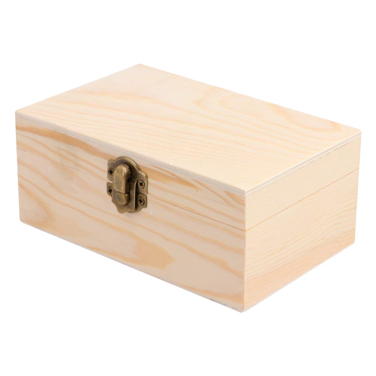 EXCEART Wooden Jewelry Box Organizer - Small Jewelry Storage Container with Hinged Lid for Rings, Earrings & Accessories | Perfect for Kids, Travel & Home Decor