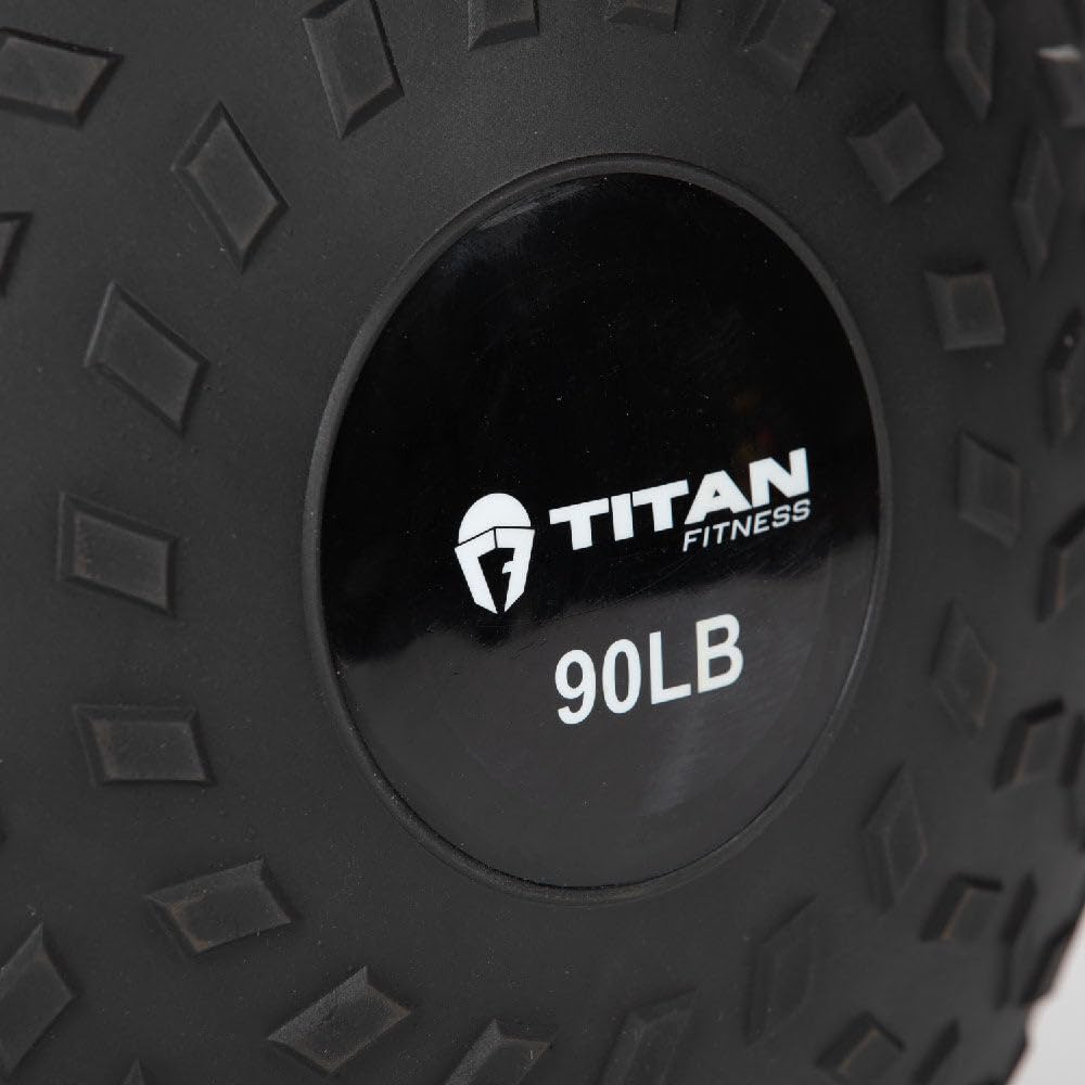 Titan Fitness Rubber Tread Slam Ball - Heavy Duty Dead Bounce Medicine Ball for Weight Training, CrossFit, HIIT Workouts | Perfect for Throwing, Catching, Slamming & Twisting Exercises | Gym, Home & Outdoor Fitness Equipment