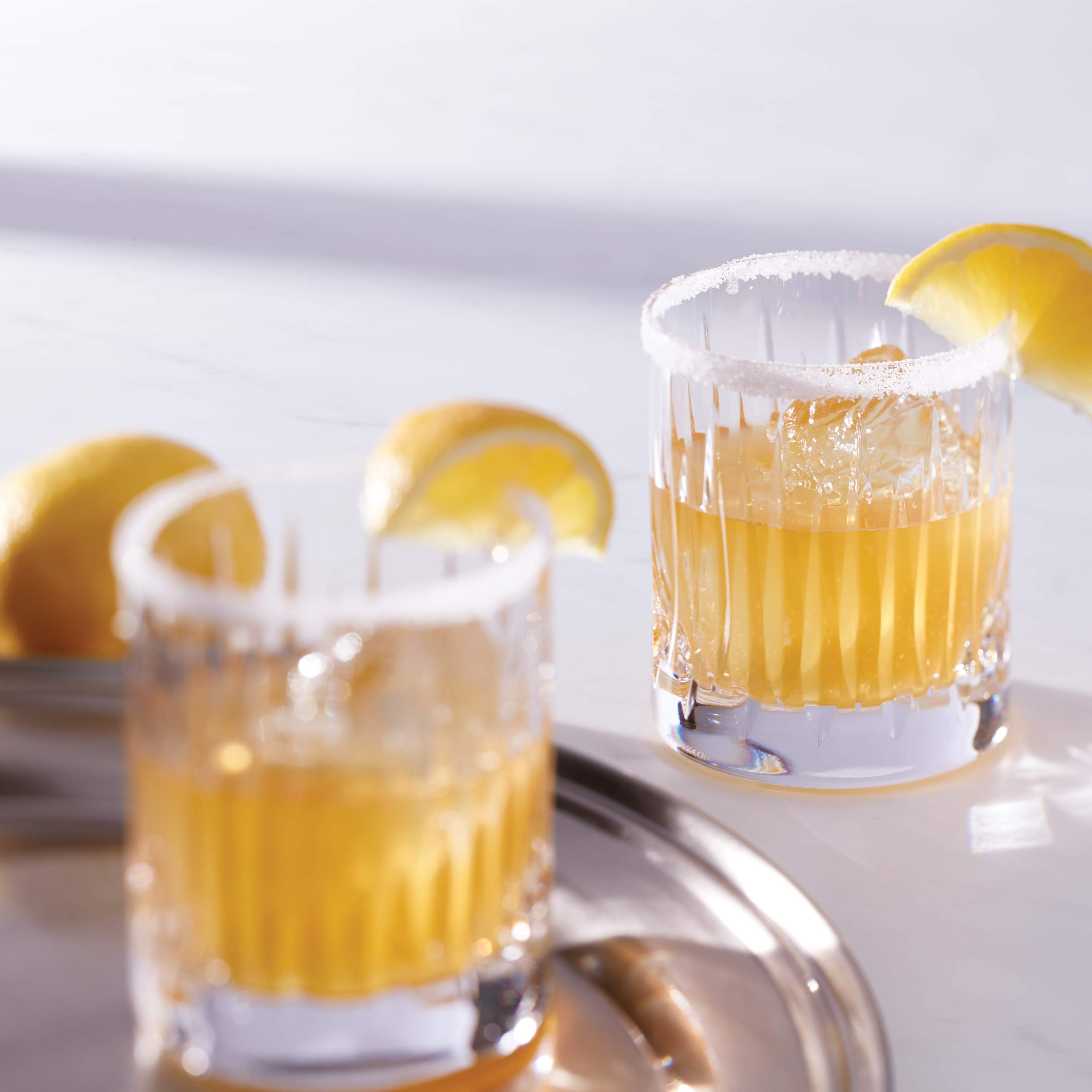 Premium Reed & Barton Crystal Double Old Fashioned Glasses Set of 4 - Elegant Barware for Cocktails, Whiskey & Bourbon - Perfect for Home Bars, Parties & Gifts