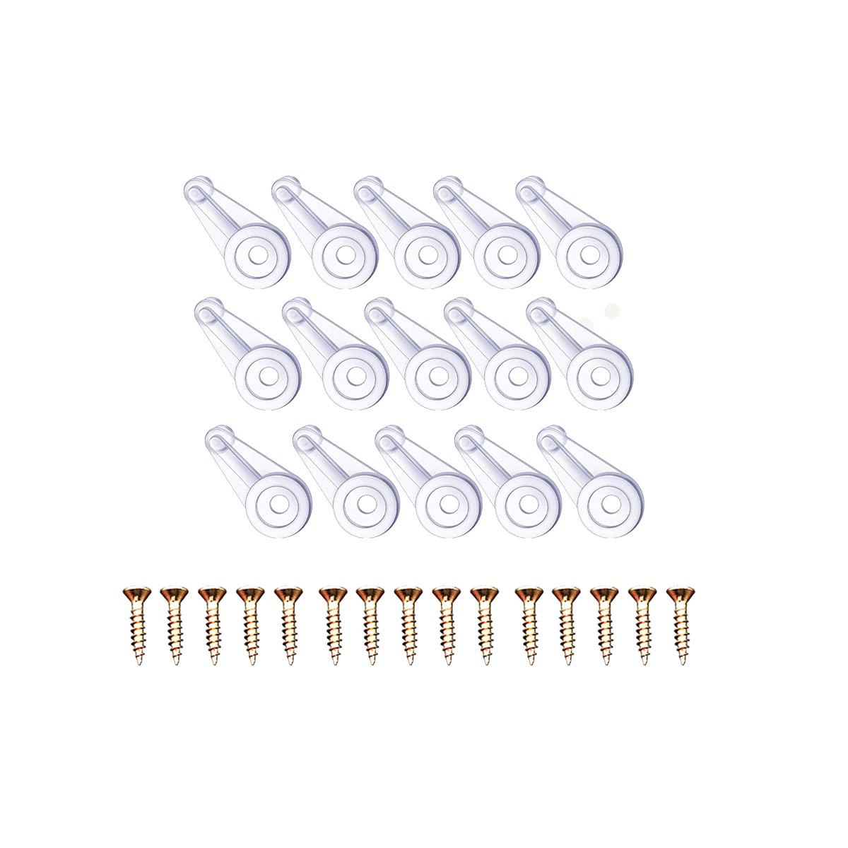 30 Pcs Glass Retainer Clips Kit with Screws - Cabinet & Window Glass Panel Clips for Doors, Mirrors & Dressing Hardware (4mm Offset) - Perfect for Home Improvement & DIY Projects