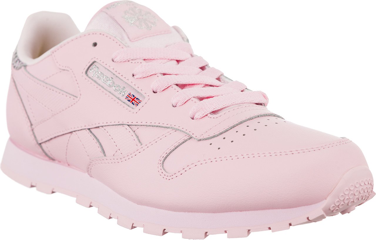 Reebok Classic Leather Metallic Pink Girls Sneakers - Comfortable Athletic Shoes for Running, Gym & Casual Wear