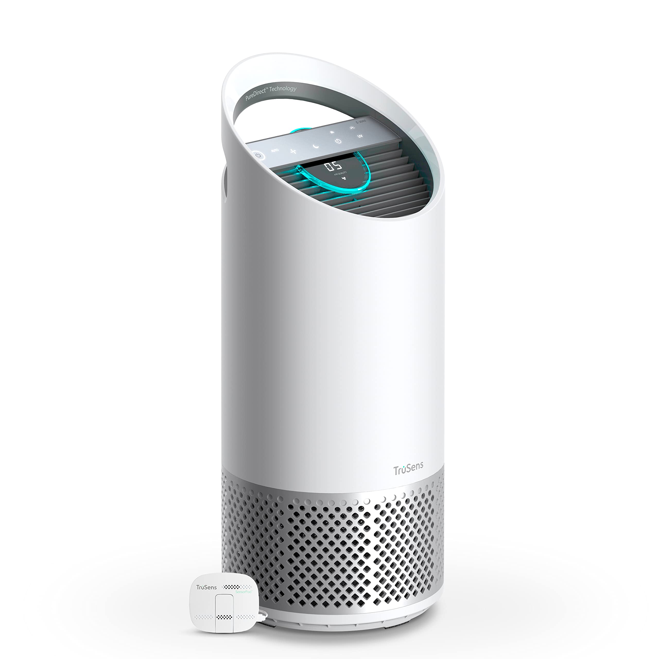 TruSens Air Purifier with UV-C Light & HEPA Filter | Medium Room Size | SensorPod™ Air Quality Monitor | Auto, Sleep & Turbo Modes | Touch Control | Portable Handle | For Home, Office & Bedroom Use | Removes Dust, Pollen & Pet Dander