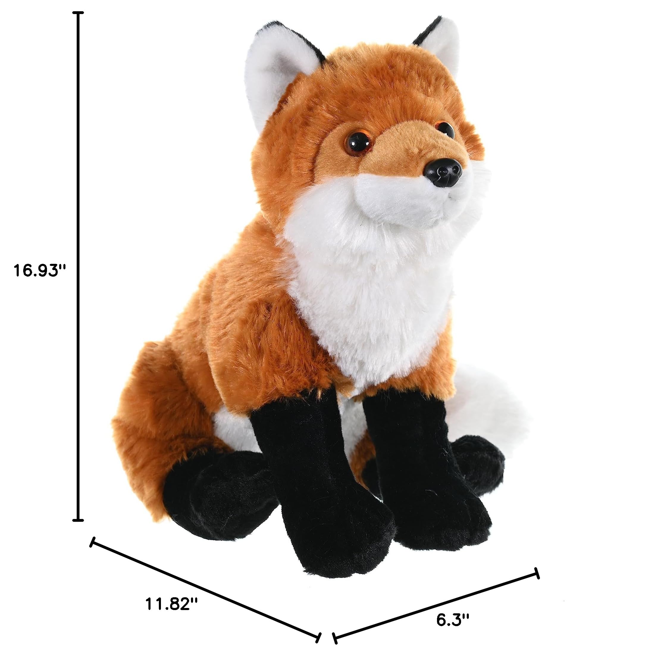 Wild Republic Red Fox Plush Stuffed Animal - 12