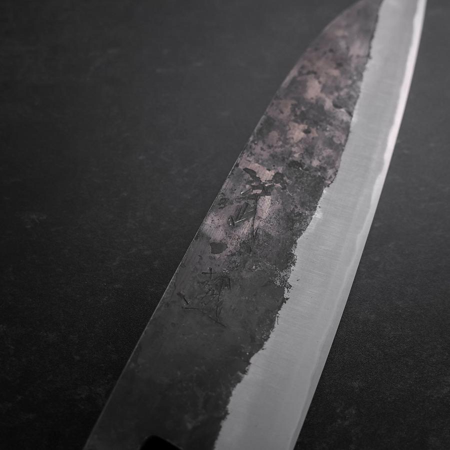 Premium Santoku Knife 165mm - Japanese Blue Steel #2 with Stainless Clad & Walnut Handle - Perfect for Sushi, Vegetables, and Meat Preparation