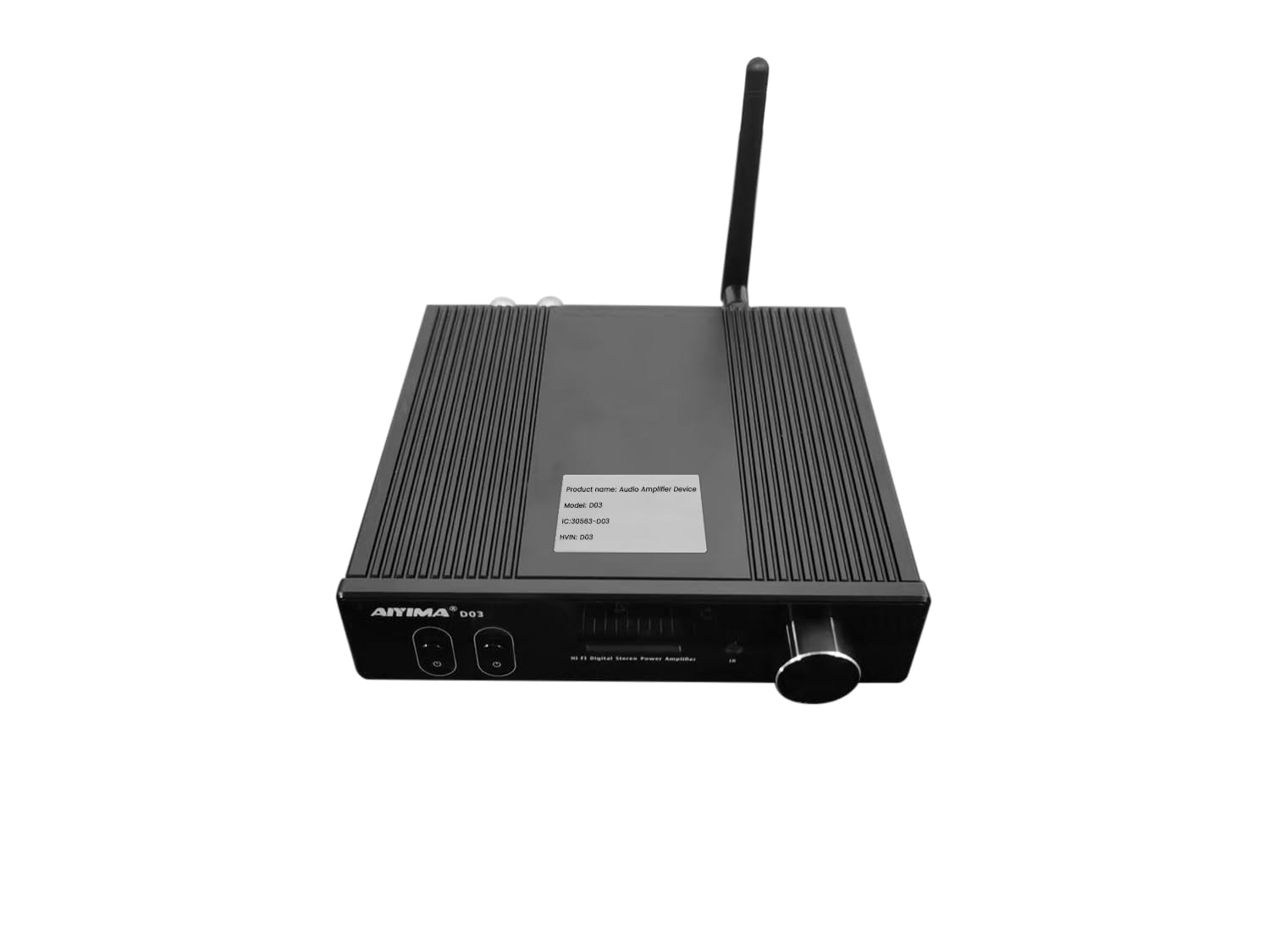 AIYIMA D03 Bluetooth 5.0 Stereo Amplifier - 150W x 2 HiFi Power Amp with DAC, 24Bit/192kHz, USB/Coaxial/Optical Inputs, OLED Display, AptX HD, Remote Control - Perfect for Home Theater, Music Studio & Subwoofer Systems