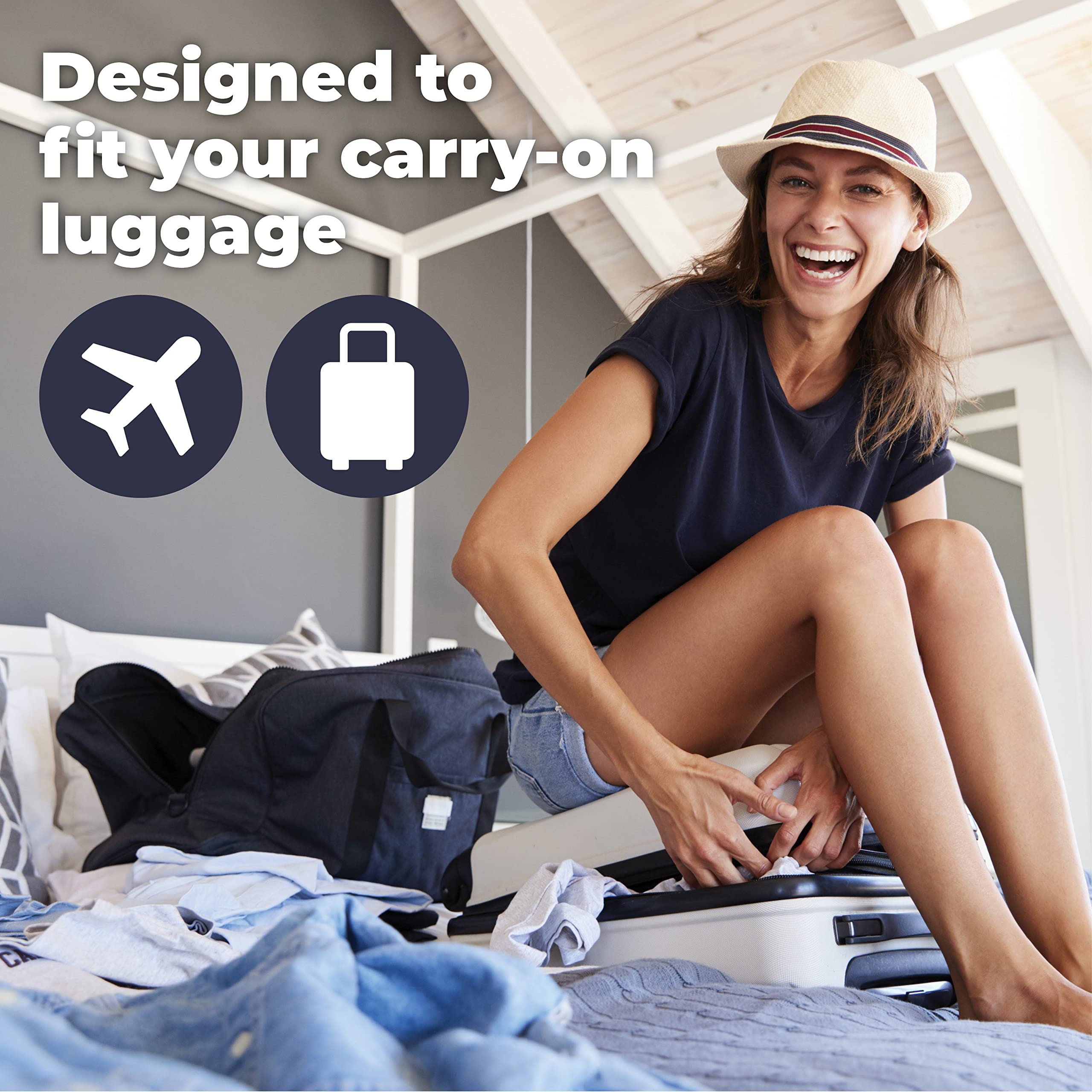 Beeyond 6-Piece Compression Packing Cubes Set for Travel - Large & Small Organizer Bags with Accessory Pouch & Laundry Bag | Perfect for Suitcase Organization, Business Trips & Family Vacations