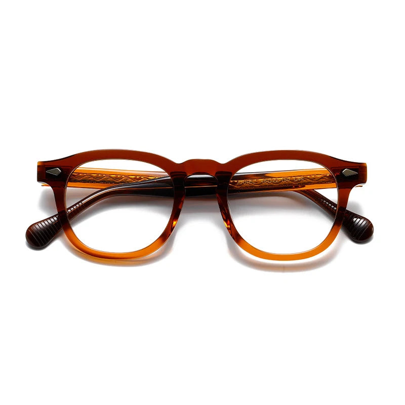 CCspace Unisex Full Rim Square Acetate Eyeglasses 57314 - Lightweight & Durable Frame for Men & Women - Perfect for Reading, Work & Fashion Accessories
