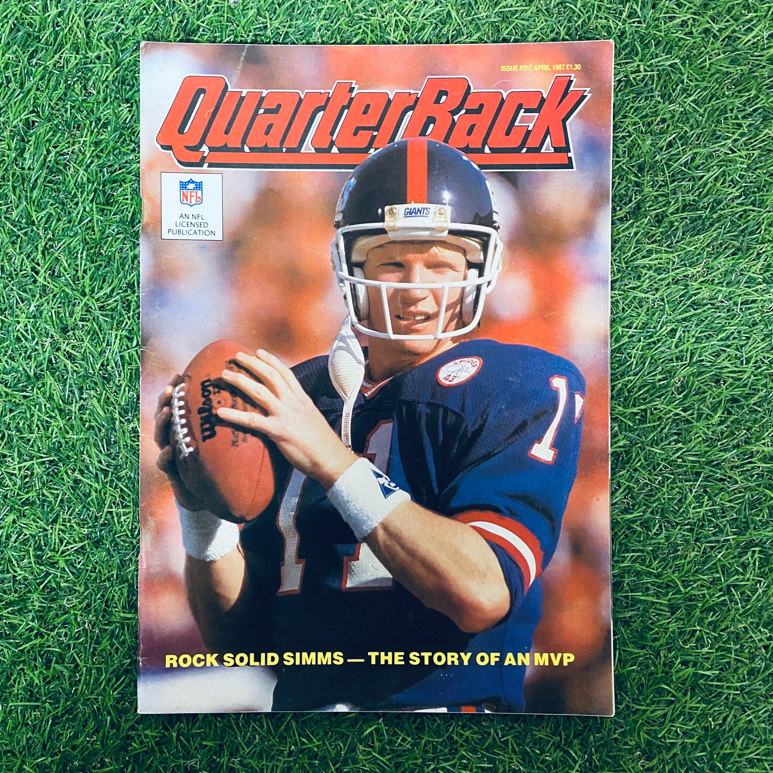 Quarterback Magazine April 1988 Issue 5 - Vintage NFL Football Collectible for Sports Memorabilia Enthusiasts - Perfect for Display, Gift Giving & Sports History Collections