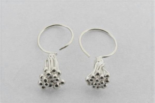 Berry Hoop Earrings - Pure Sterling Silver Jewelry for Women - Perfect for Everyday Wear & Special Occasions