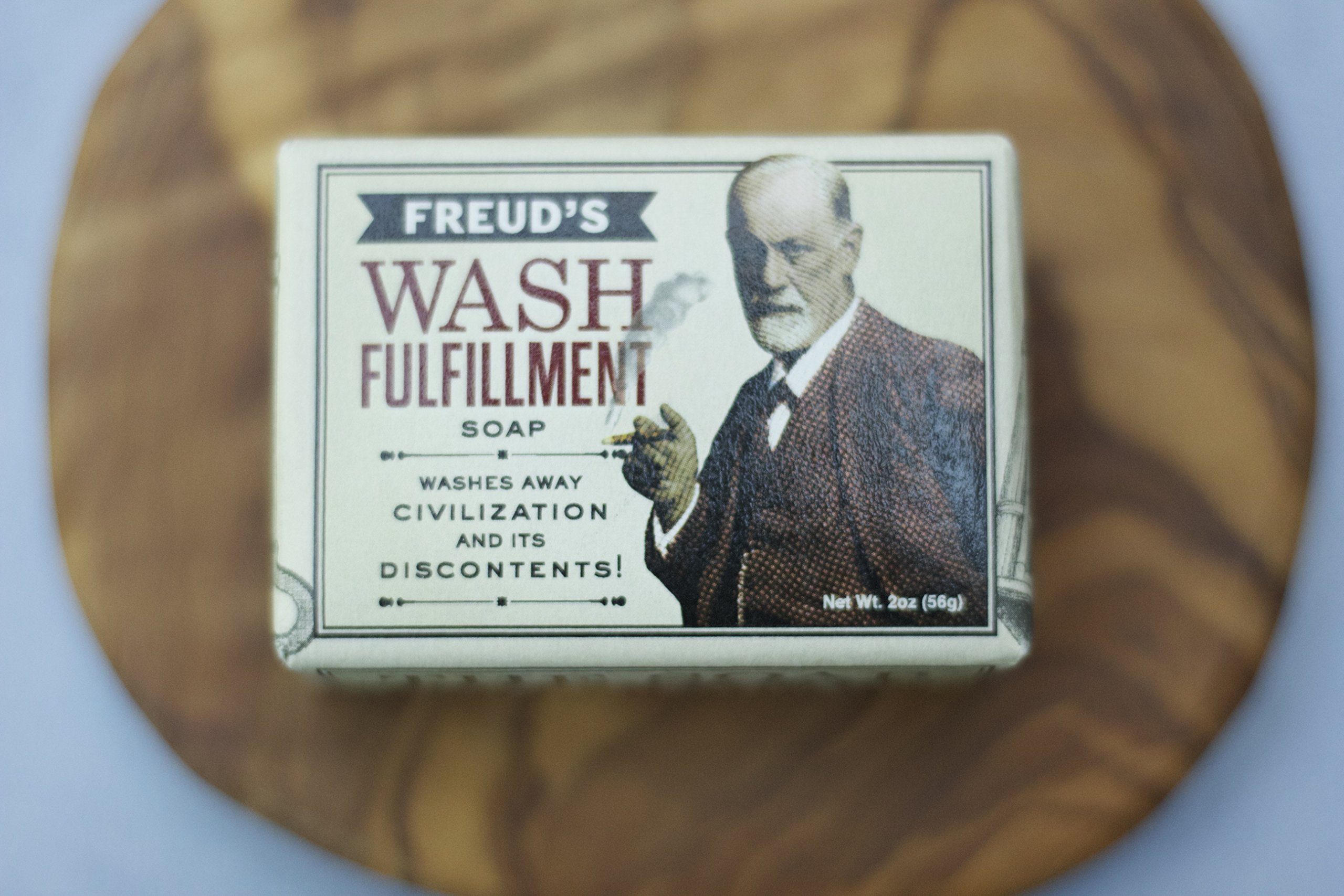 Freud Wash Fulfillment Soap - 2oz Travel Size Guest Bar | Made in USA | Novelty Gift for Psychologists & Philosophy Lovers | Perfect for Home, Office & Travel Use
