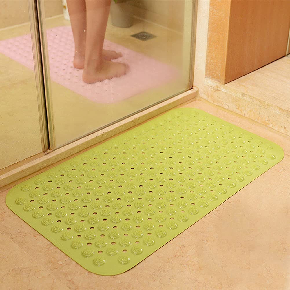 Non-Slip Bath Mat with Drain Holes & Suction Cups - Anti-Skid Shower Mat for Bathroom, Bathtub & Shower Floor - 22