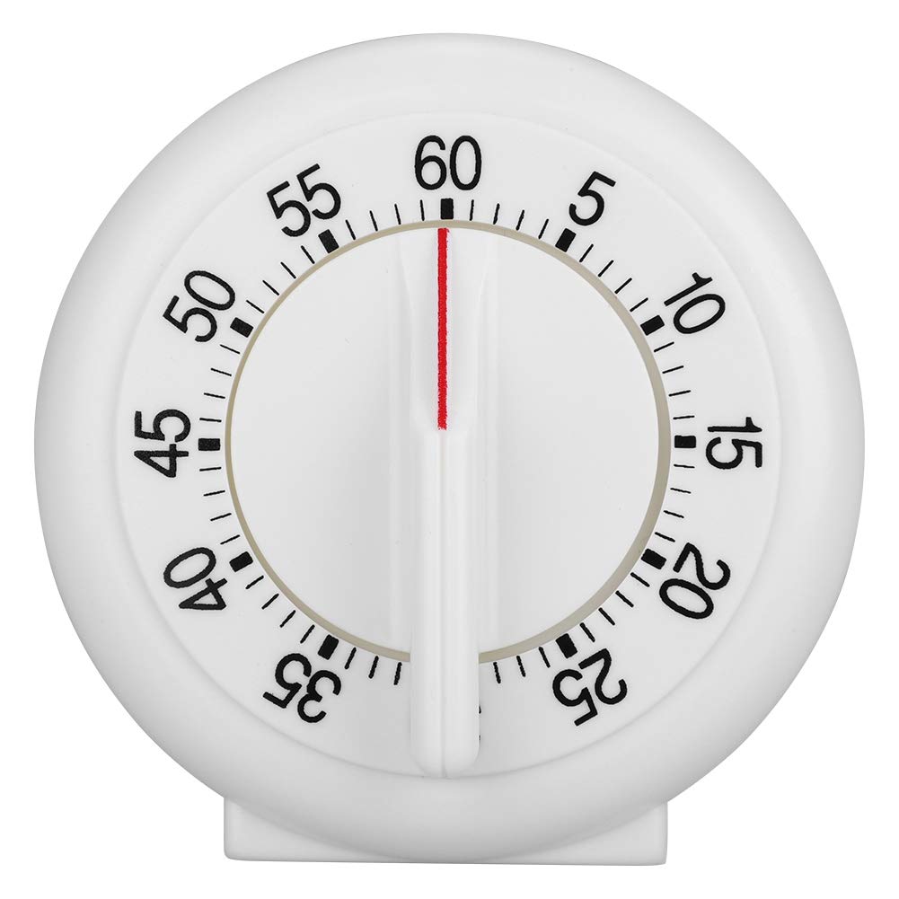 60 Minute Mechanical Kitchen Timer - Round Cooking Alarm Clock for Baking, Steaming & Home Use | Manual Counter for Perfect Timing in the Kitchen