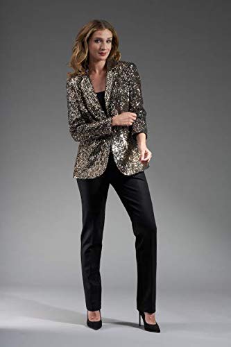 Elegant Women's Gold & Silver Sequin Blazer Jacket - Formal & Party Wear for Evening Events, Weddings & Special Occasions (Available in Multiple Sizes)