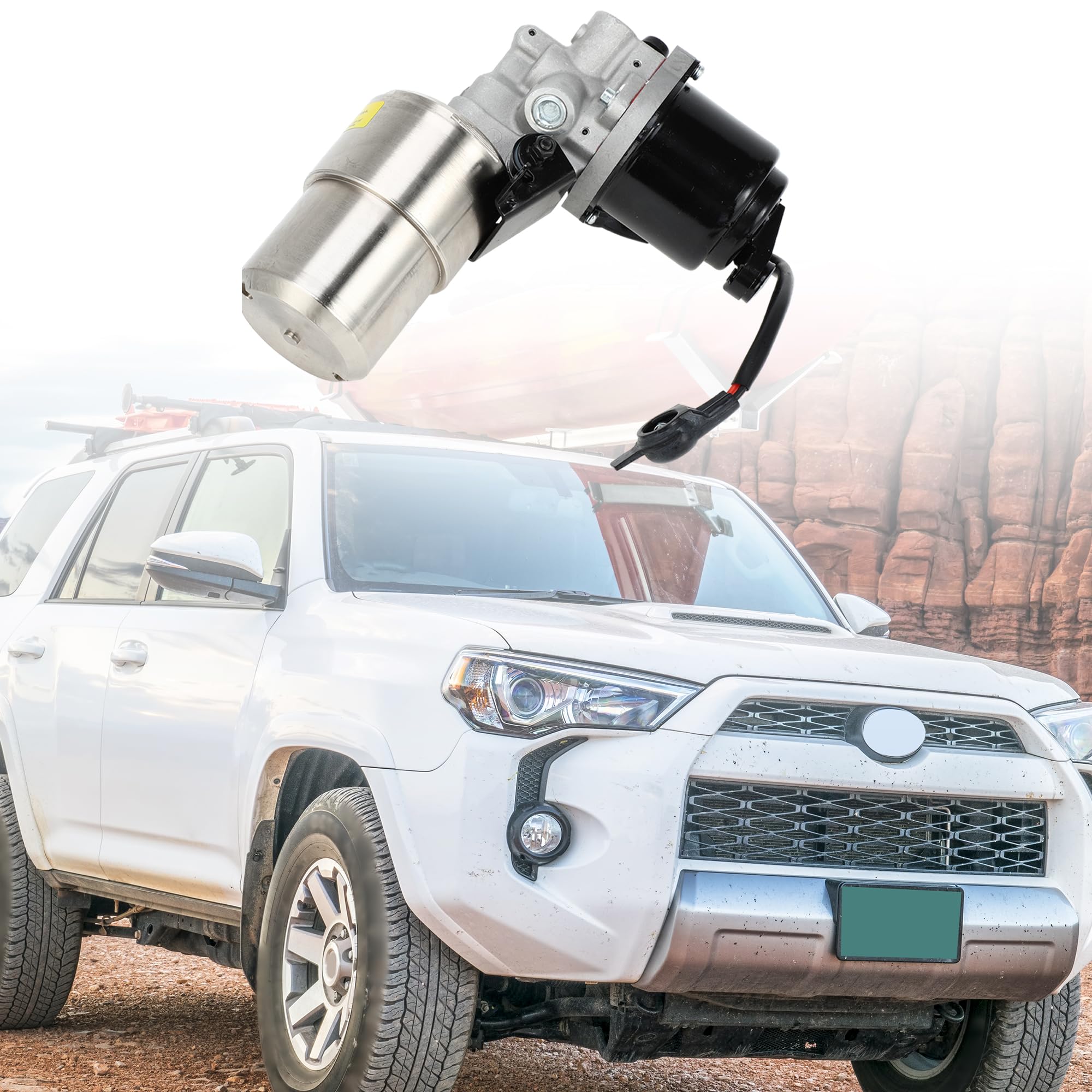 Mitsubishi Pajero 3 & 4 Brake Booster Hydraulic Pump Replacement - 1PCS Black Silver Tone - Perfect for Off-Roading & Heavy-Duty Driving