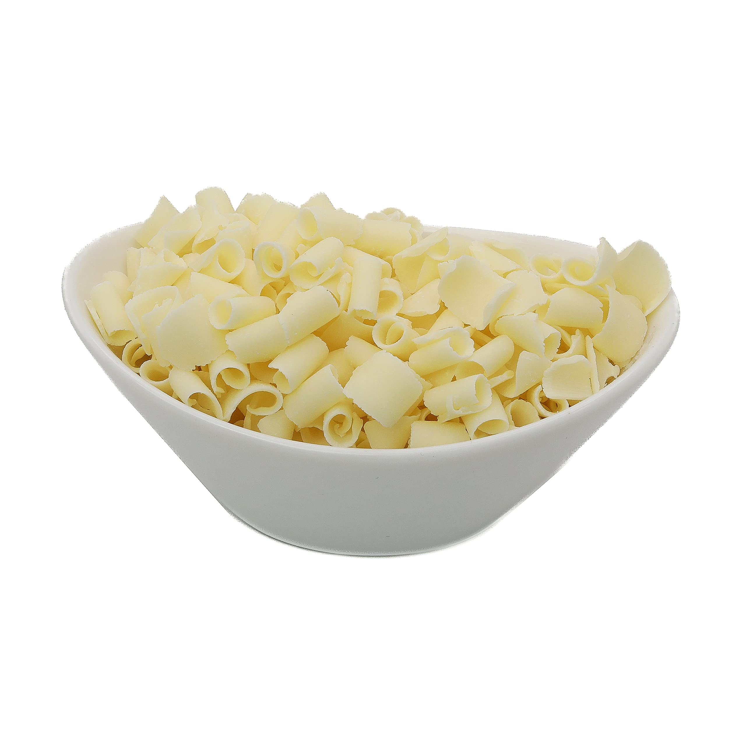 Premium Belgian White Chocolate Shavings - OliveNation Edible Chocolate Curls for Cake Topping, Dessert Garnish & Decoration (5 oz) - Perfect for Baking, Ice Cream, Hot Cocoa & Party Treats