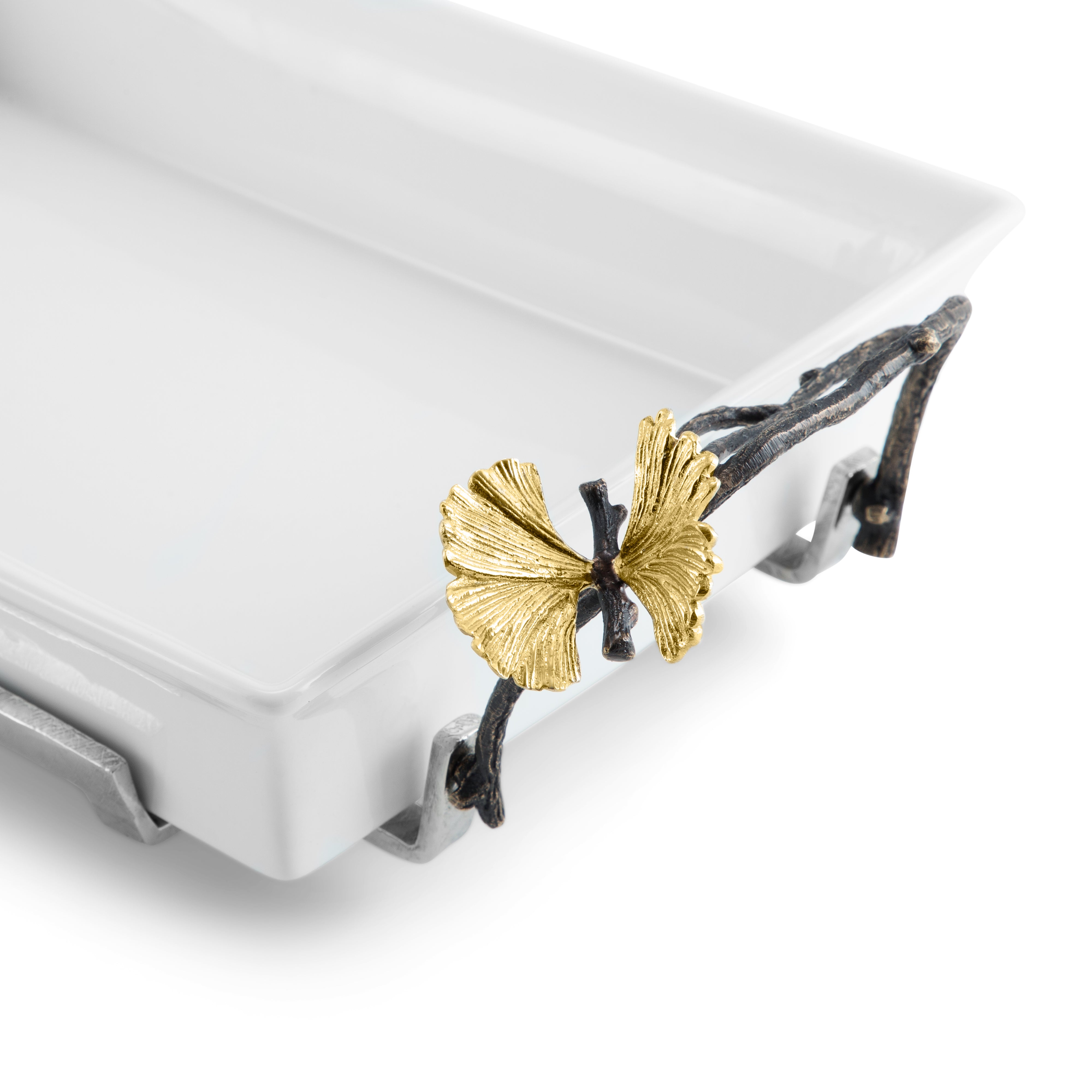 Butterfly Ginkgo Casserole Dish - 3.5QT Ceramic Baking Pot with Lid - Oven & Stovetop Safe - Perfect for Soups, Stews & Casseroles - Elegant Serving Dish for Family Dinners & Holiday Meals
