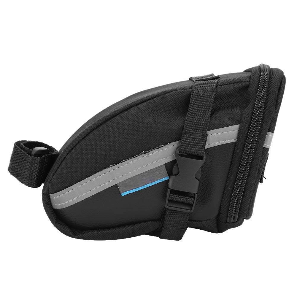 Yencoly Reflective Mountain Bike Saddle Bag with Hook & Loop Strap - Waterproof Cycling Storage for Road & Trail Bikes - Perfect for Commuting, Night Riding & Outdoor Adventures