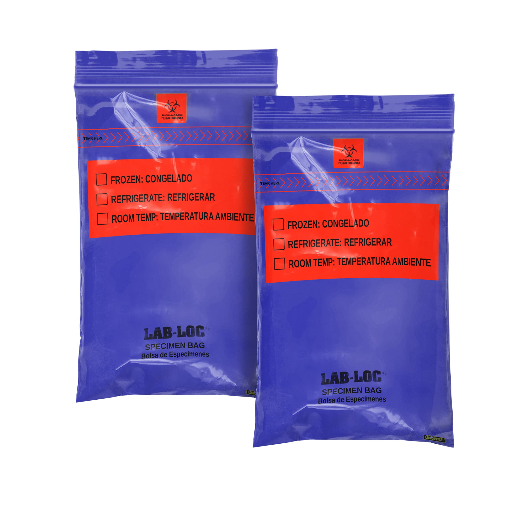 1000 Pack 6x9 Inch Blue Specimen Transfer Bags - 1.75 Mil Low Density Polyethylene with Removable Biohazard Symbol - Medical Grade Plastic Bags for Hospitals, Clinics & Laboratories - Ideal for Specimen Collection, Waste Disposal & Healthcare Needs
