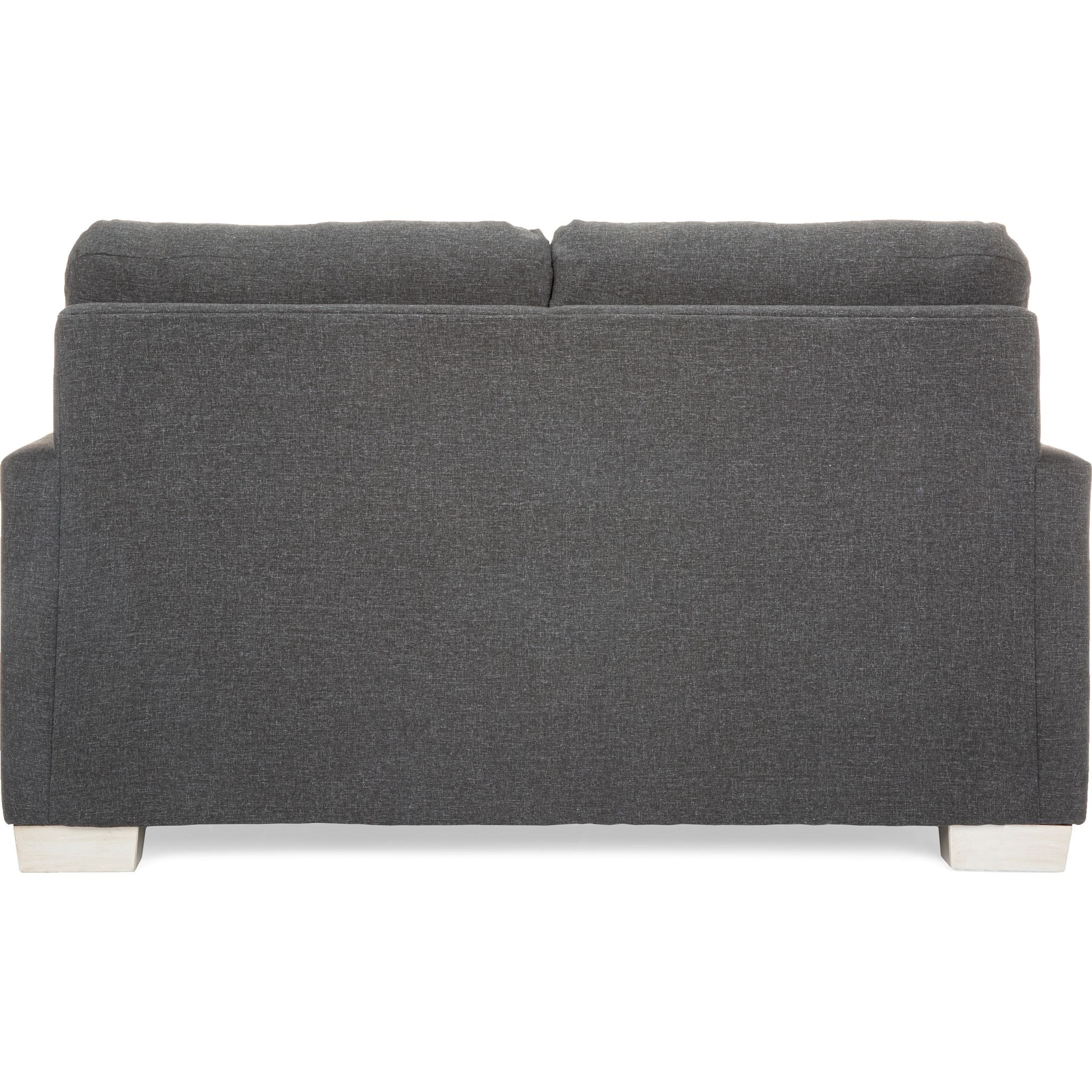 Alessandra Loveseat Sofa - Grande Graphite Grey Modern Sectional Couch for Living Room, Lounge & Home Theater Seating