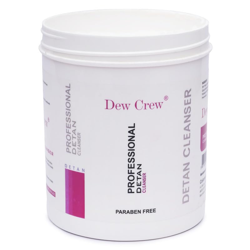 Dew Crew® Professional De-Tan Tan Removal Cream with Kojic Acid & Milk for Brightening Skin - 450gm | Dark Spot Corrector for Face & Body | Perfect for Post-Sun Care & Hyperpigmentation Treatment