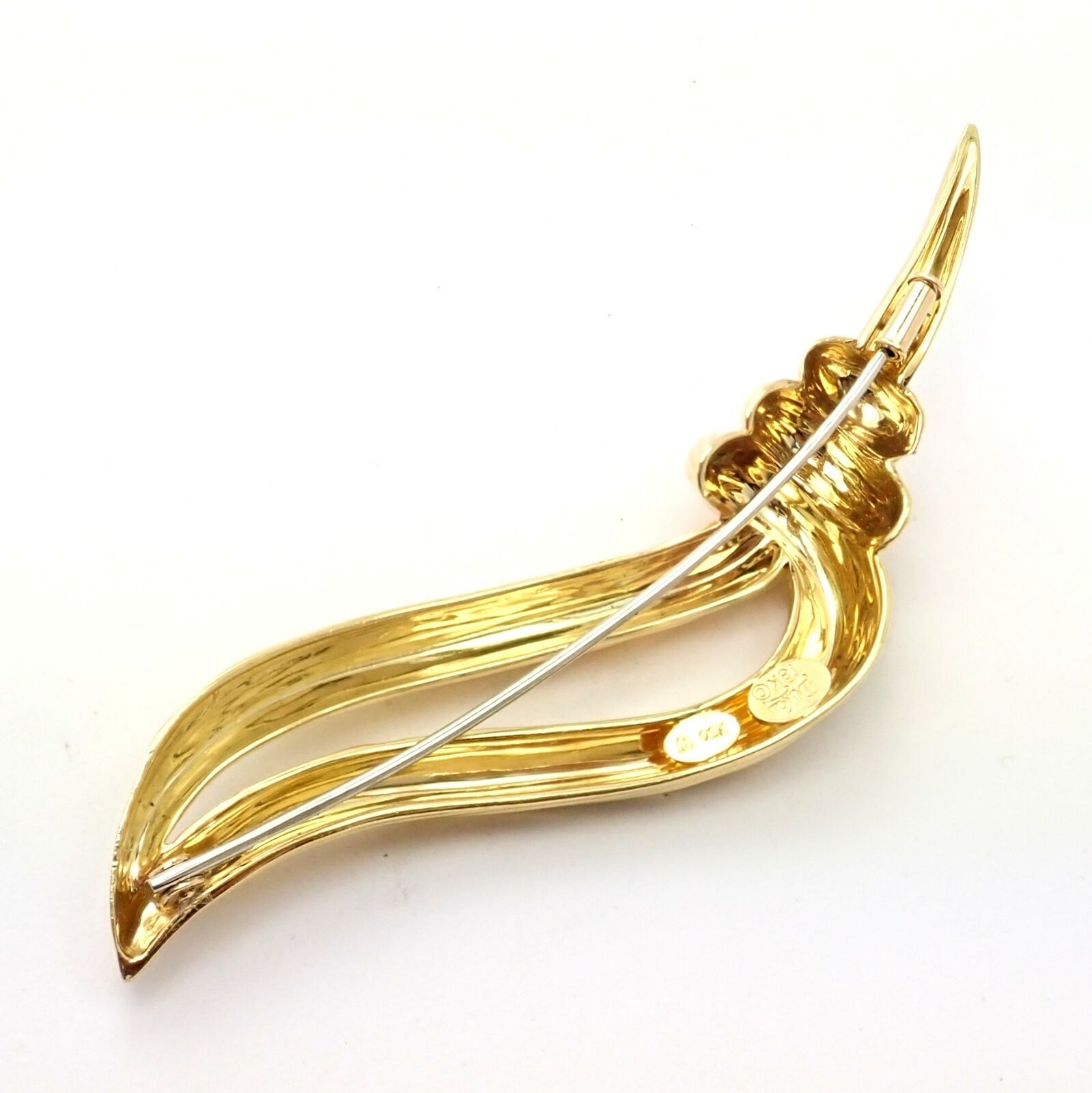 Authentic Henry Dunay 18k Yellow Gold Olympic Torch Pin Brooch - Vintage Collectible Jewelry for Special Occasions & Gift Giving