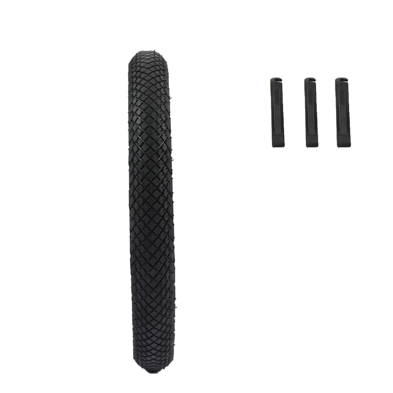 Premium Bike Tires for BMX, Folding, Road & Kit Bikes - 12/14/16/18/20 x 2.125 Inch Replacement Bicycle Tires with Included Tire Levers - Perfect for Commuting, Off-Road & Urban Cycling