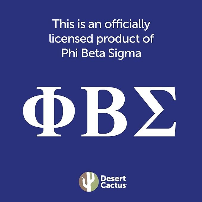 Desert Cactus Phi Beta Sigma Luggage Tag Bag - Fraternity Crest & Traditional Greek Letter Design - Perfect for Travel, College Events & Greek Life Accessories