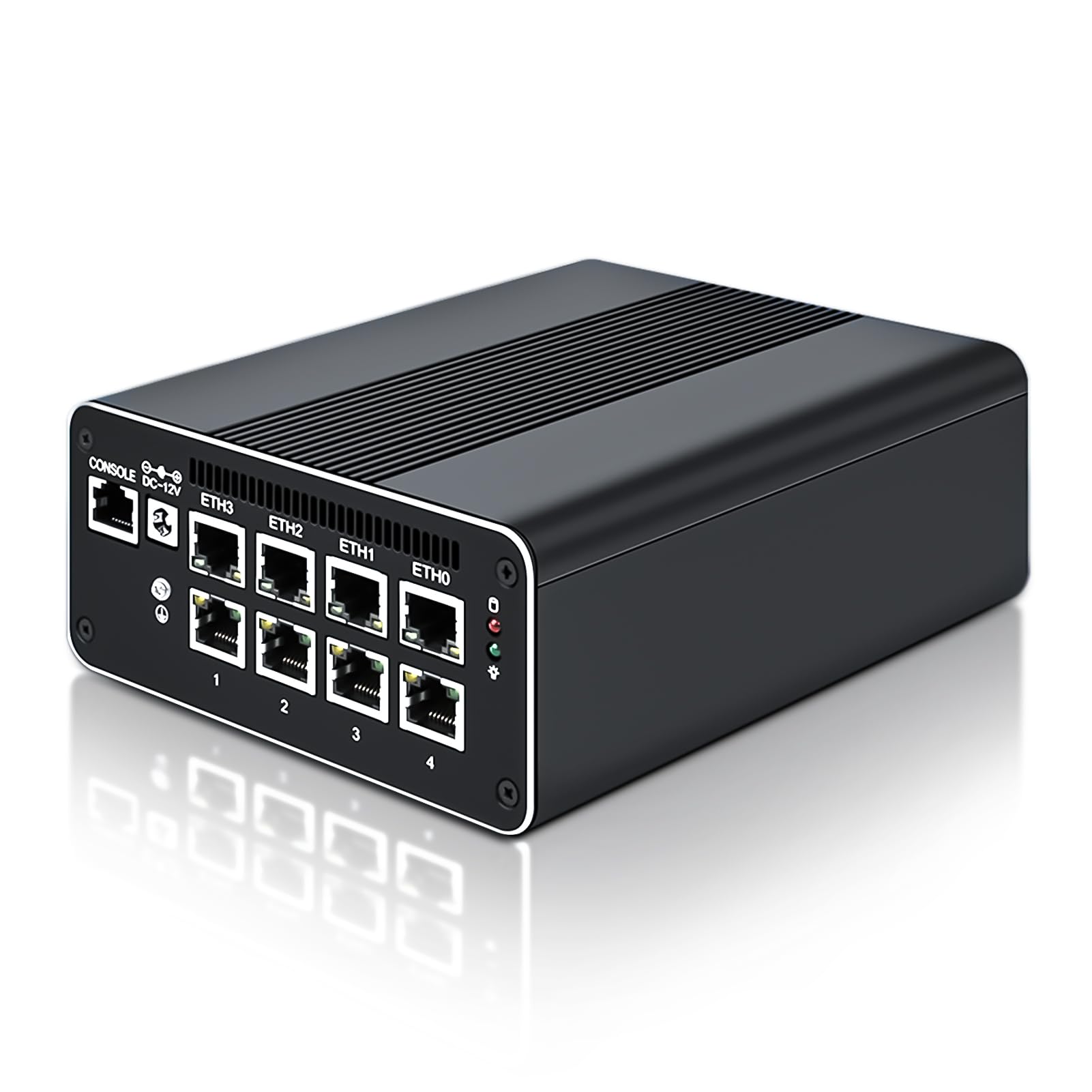 KingnovyPC 8-Port Firewall Appliance Mini PC with Intel i3-N305 Processor & 8x i226-V 2.5G Ethernet - Soft Router PC for Proxmox Server (Barebone, No RAM/SSD/OS) | Ideal for Home Network Security, Small Business Firewall & Virtualization Server