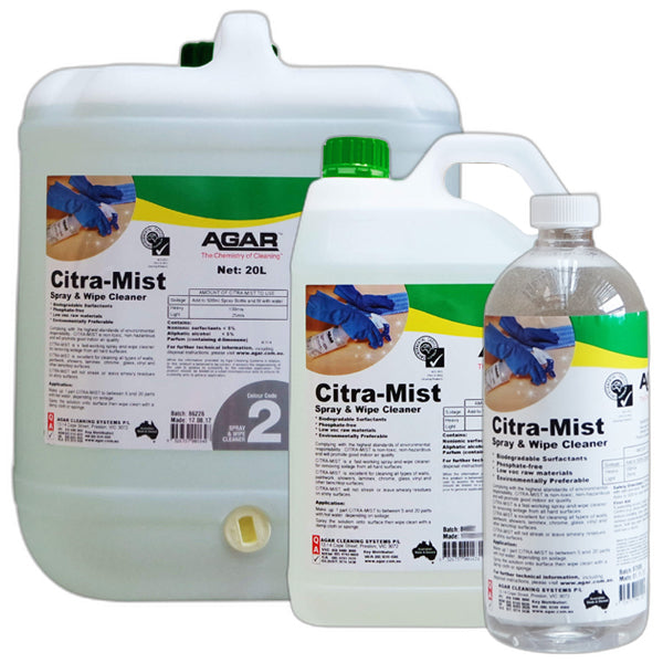 Agar Citra Mist Spray and Wipe Cleaner - Multi-Surface Disinfectant for Kitchen, Bathroom & Office | Kills 99.9% Germs