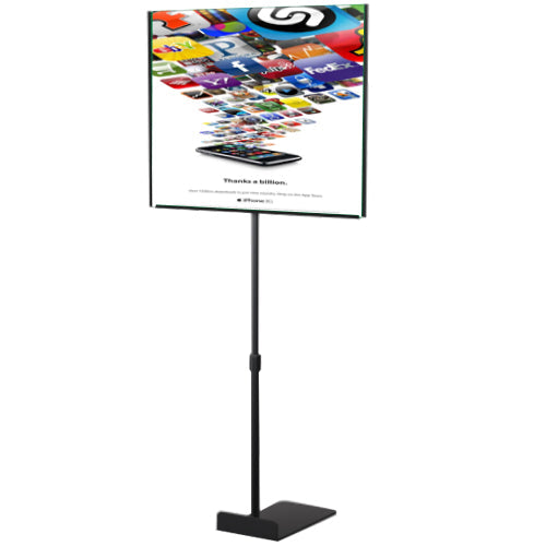 11x17 Lightweight Countertop Pedestal Display Stand - Adjustable Height Single-Sided Sign Holder for Retail Stores, Trade Shows & Exhibitions
